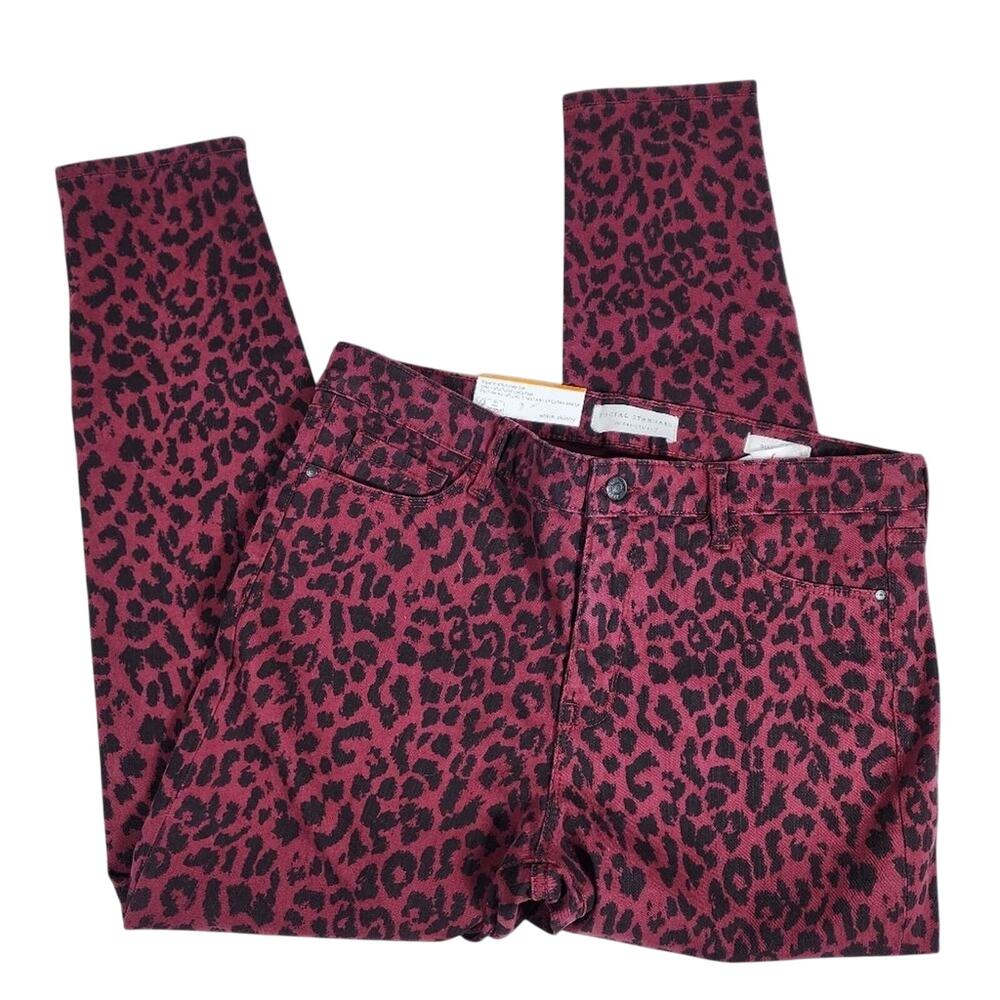 NWT Sanctuary Social Standard Cheetah Print Ankle Skinny Jeans Size 12